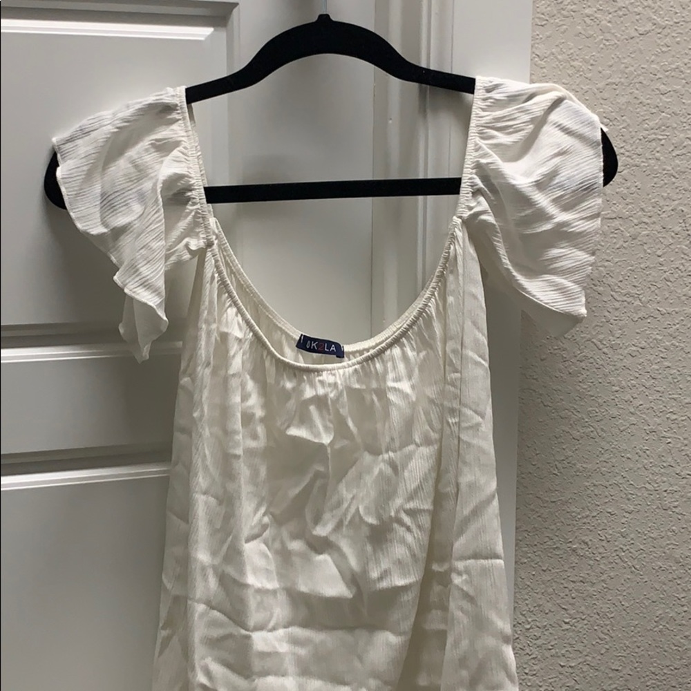 White off the shoulder top